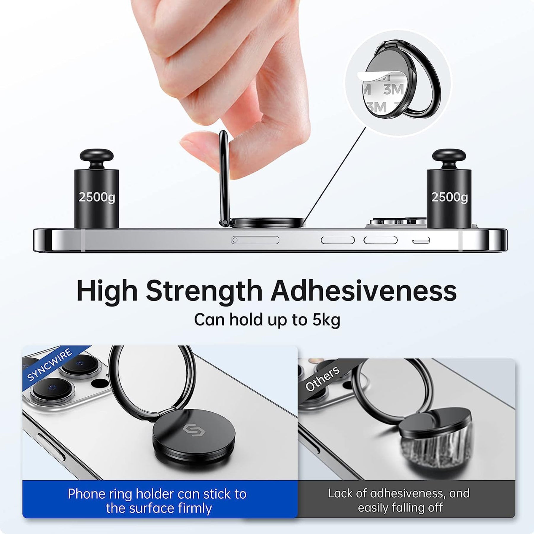 SUPSAW117 Metal Magnetic Mobile Phone Ring Holder Stand