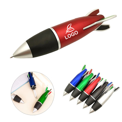 SUPSAW120 4 Color Rocket Shape Ballpoint Pens