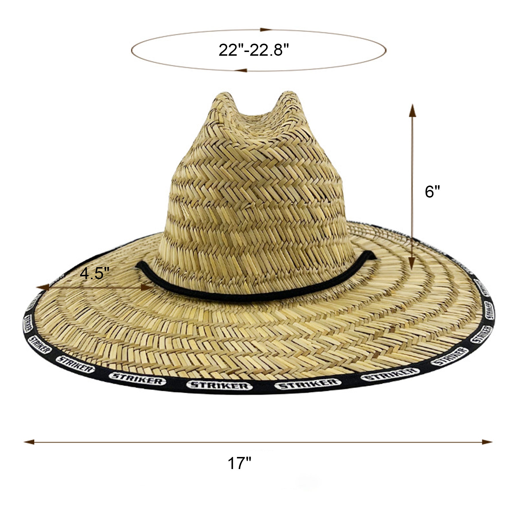 SUPSAW142 Classic Straw Lifeguard Hat