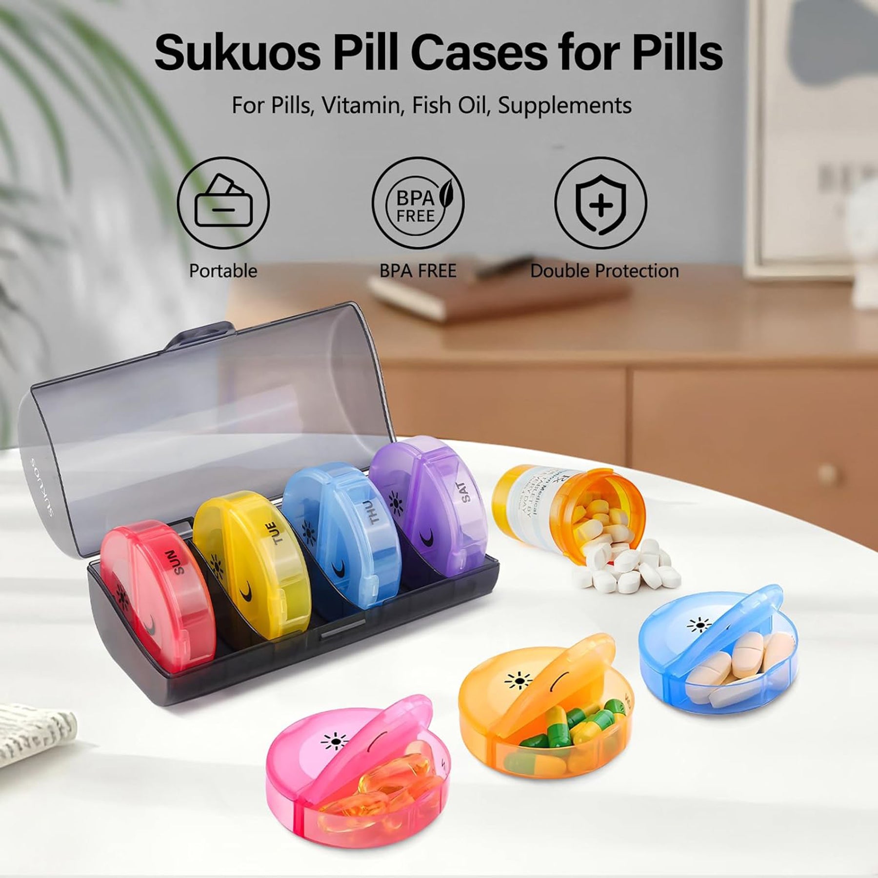 SUPSAW158 Large Weekly Daily Pill Box