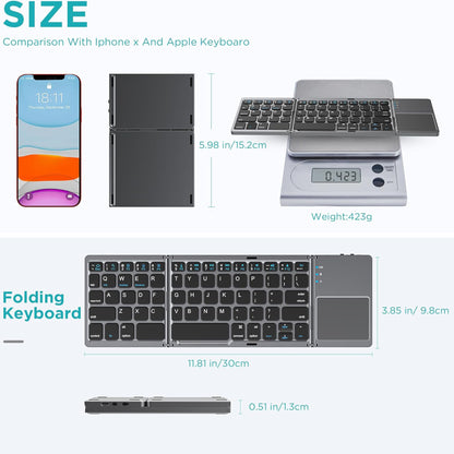 SUPSAW200 Foldable Bluetooth Keyboard