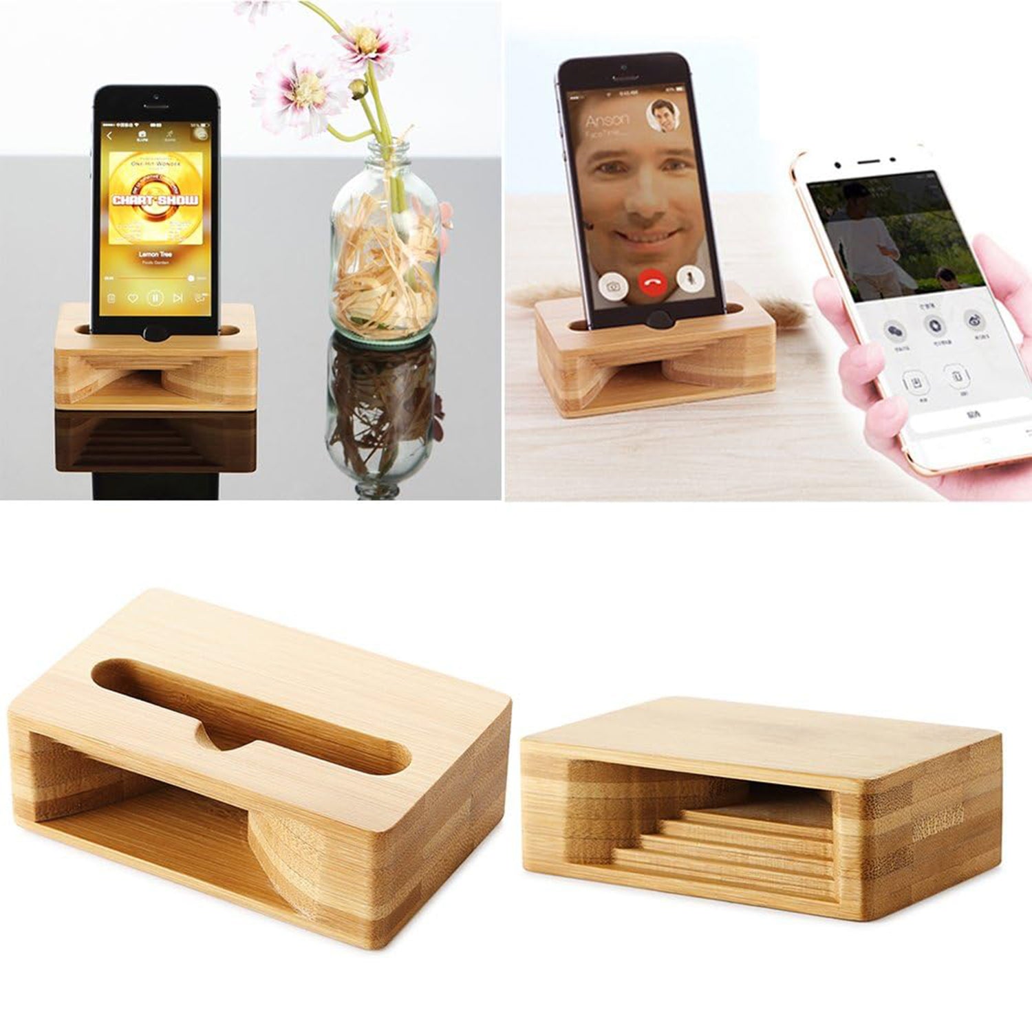 SUPSAW209 Multi-Functional Wooden Phone Stand