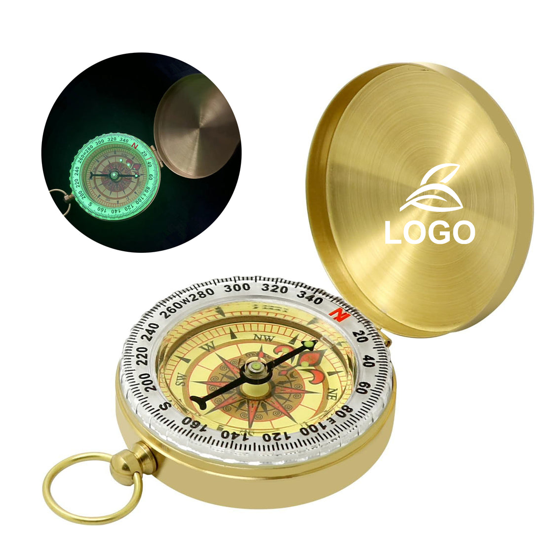 SUPSAW219 Brass Pocket Compass