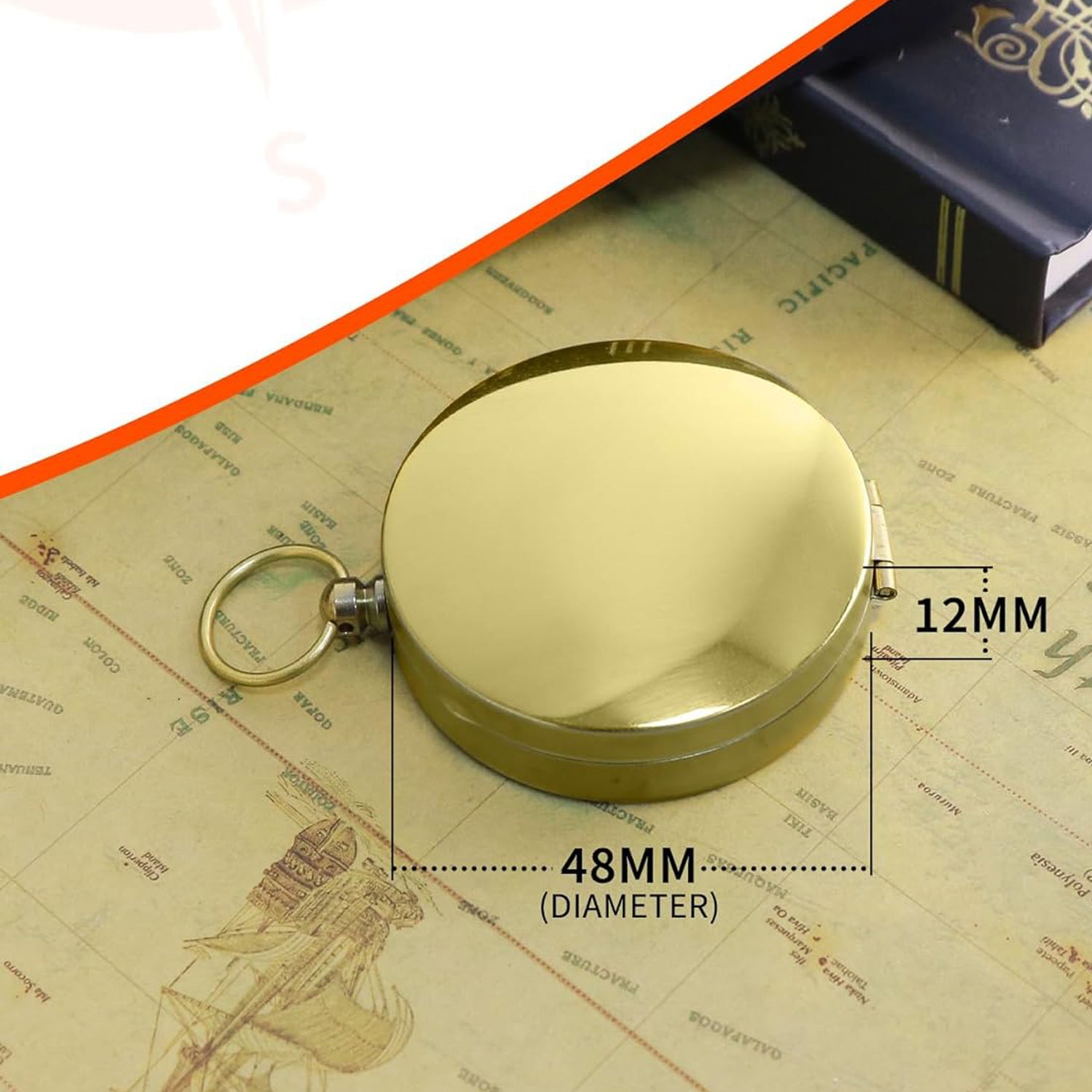 SUPSAW219 Brass Pocket Compass