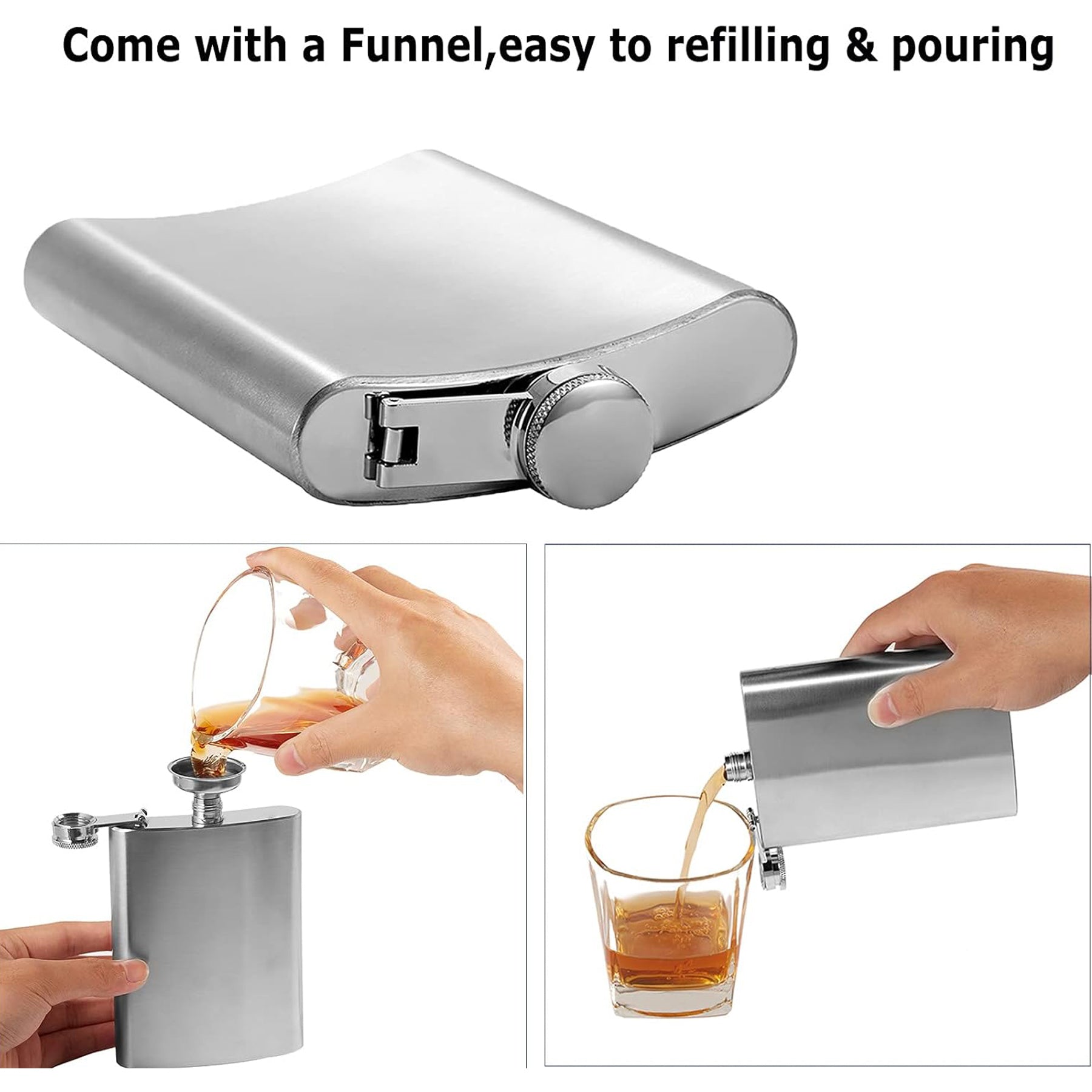 SUPSAW22 Stainless Steel Hip Flask