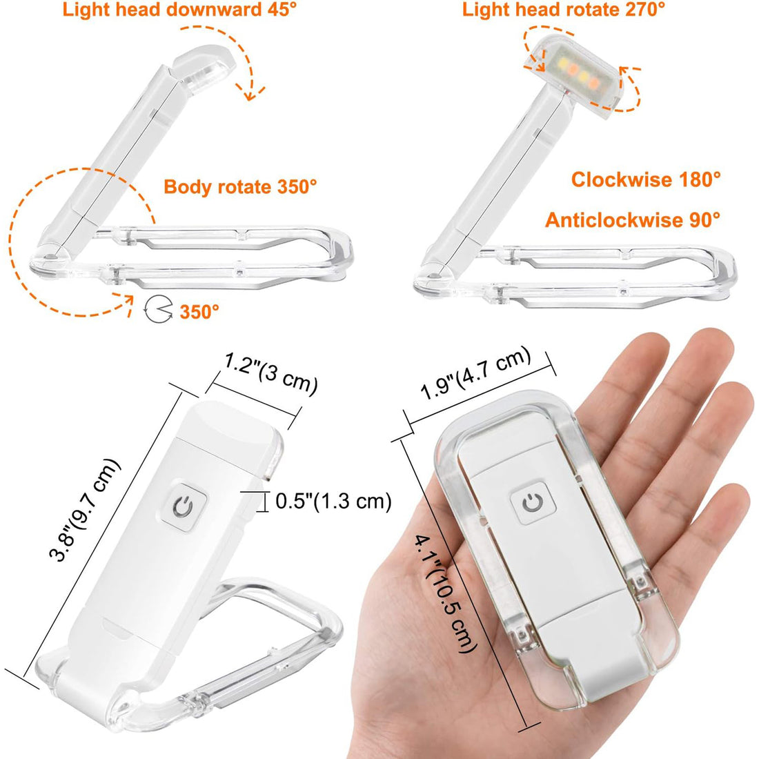 SUPSAW28 Book Light Rechargeable