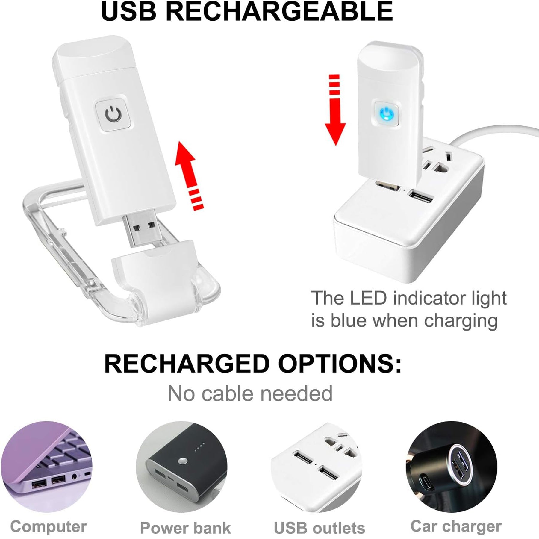 SUPSAW28 Book Light Rechargeable