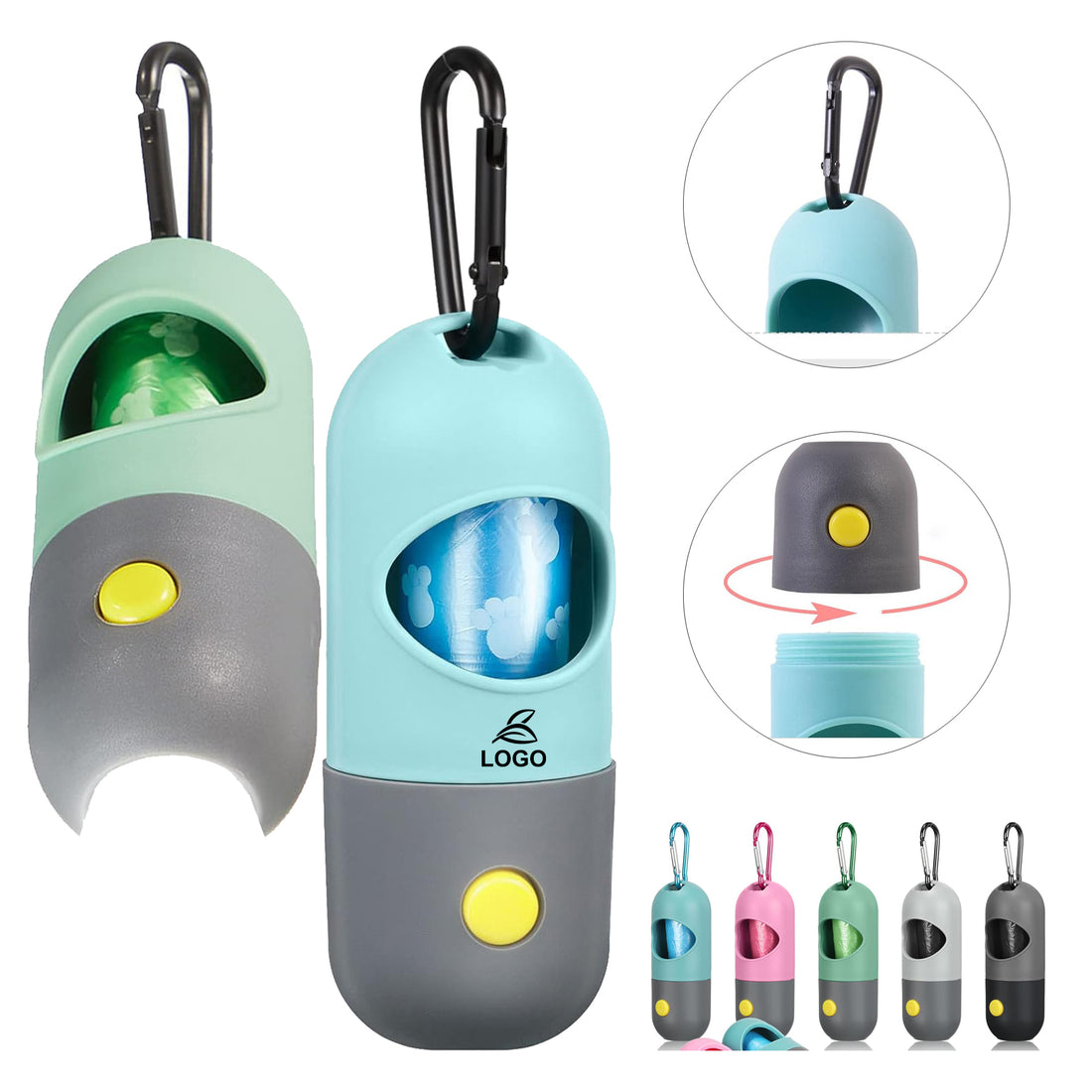 SUPSAW33 Doggy Poop Bag Dispenser With Light