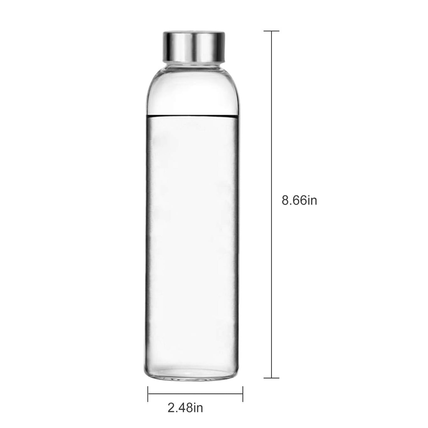 SUPSAW37 Clear Reusable Drinking Bottle