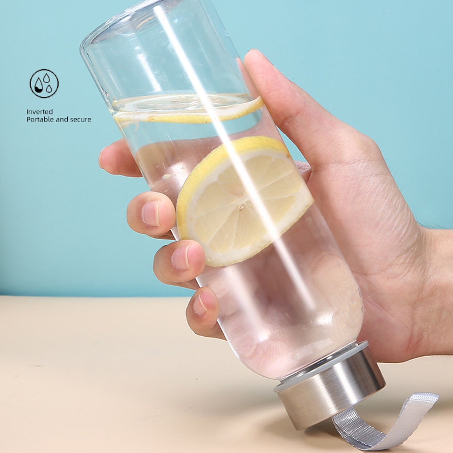 SUPSAW37 Clear Reusable Drinking Bottle