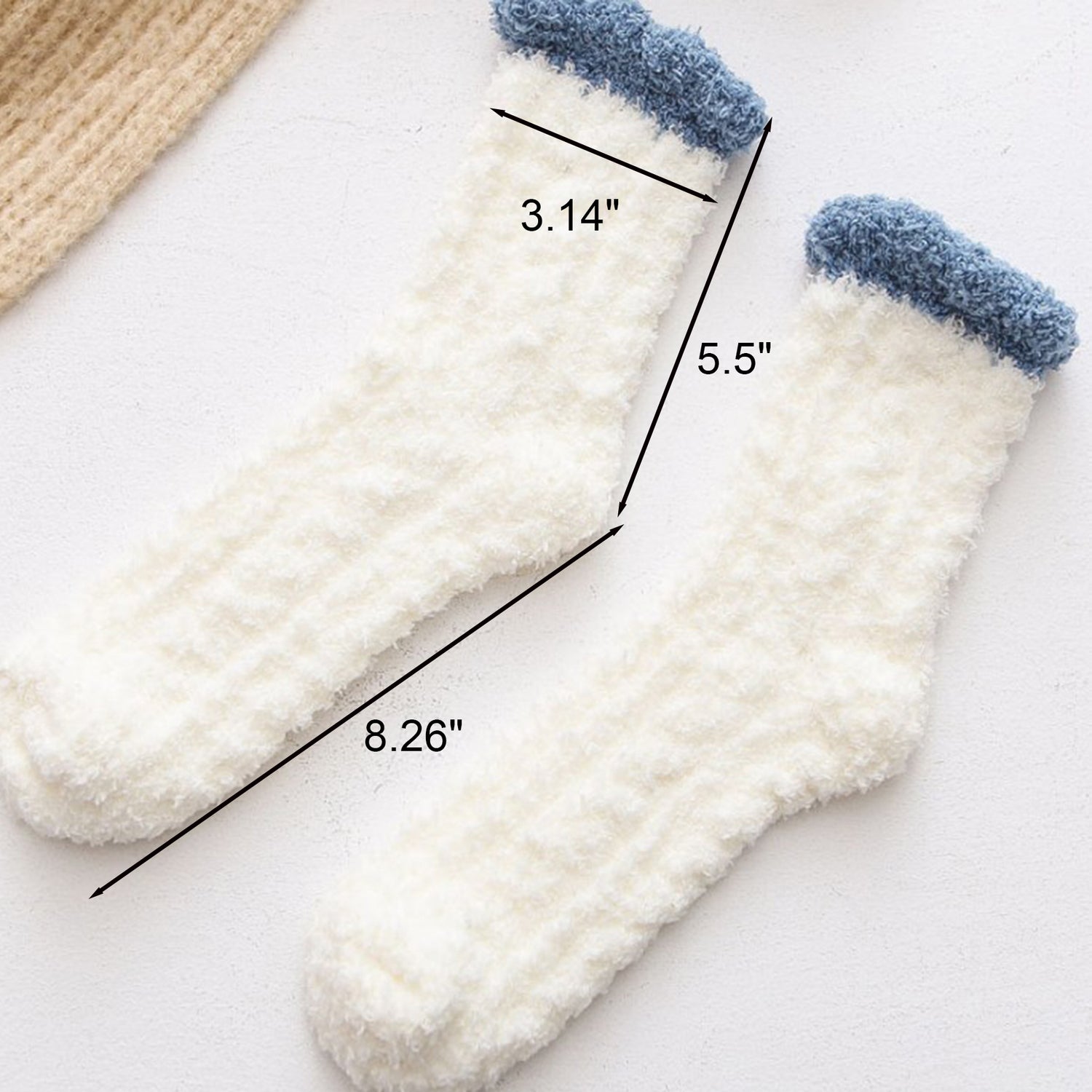 SUPSAW44 Soft Cozy Fluffy Slipper Socks