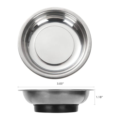 SUPSAW87 3&quot; Round Stainless Steel Magnetic Part Bowl