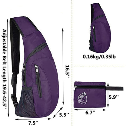 SUPSAZ07 Sling Bags Foldable Hiking Crossbody Sling Backpack