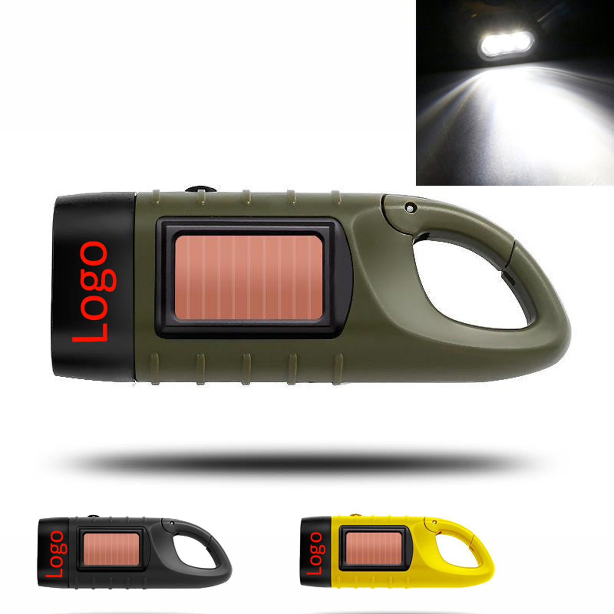 HUPSAZ13 Solar Hand Crank Rechargeable Type Flashlight