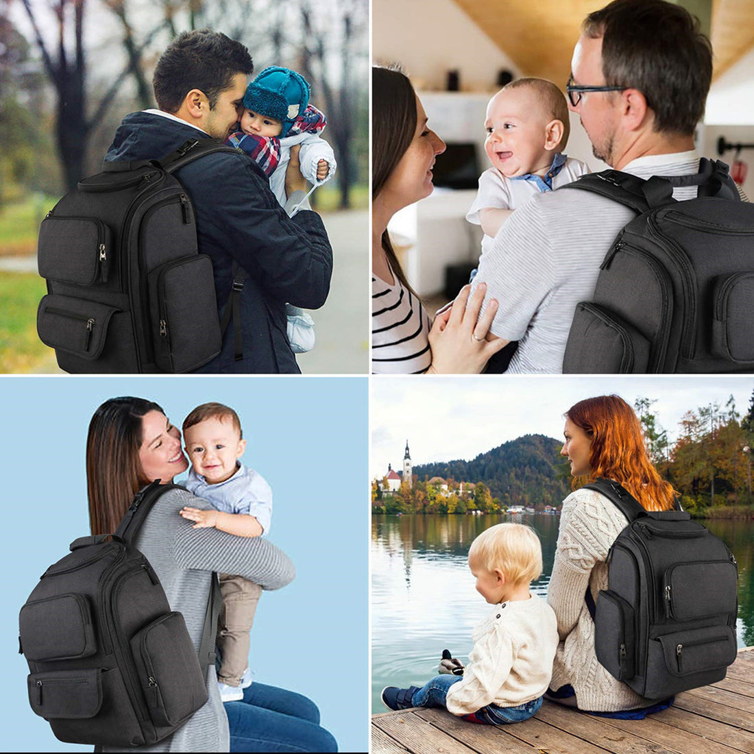 HUPSAZ20 Travel Water Resistant Baby Diaper Backpack