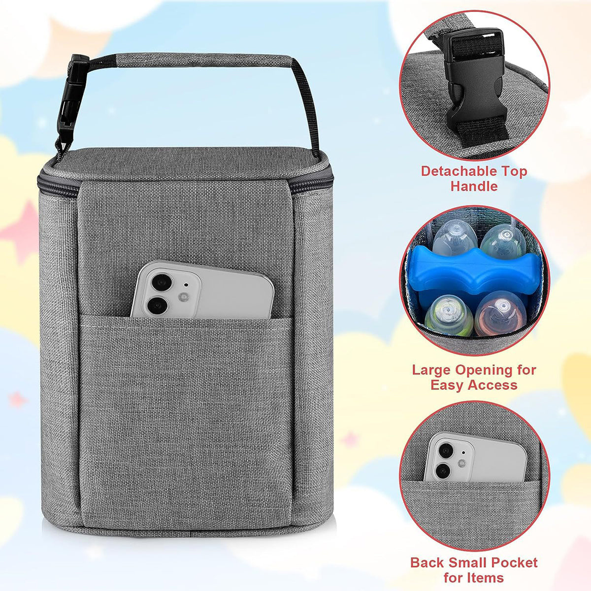 HUPSAZ48 Insulated Bottle Cooler Tote Bags