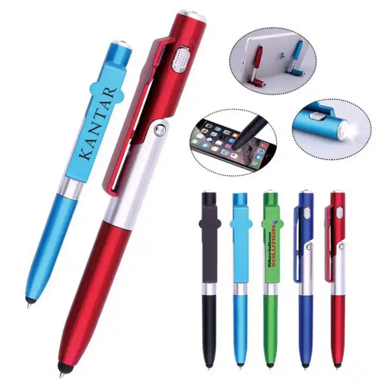 SUPSBL14 4 in 1 LED Phone Holder Touch Screen Light Ballpoint Pens