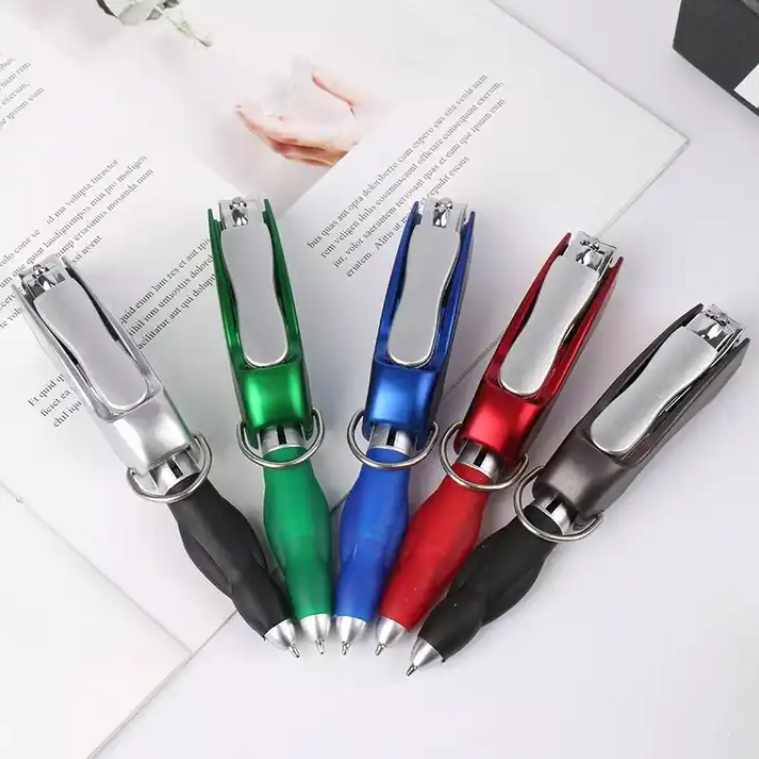 SUPSBL15 Folding Ballpoint Pen with Nail Clipper