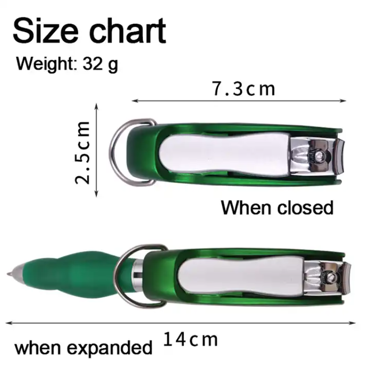 SUPSBL15 Folding Ballpoint Pen with Nail Clipper