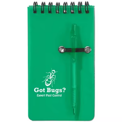 SUPSBL153 Custom Spiral Pocket Jotter with Pen