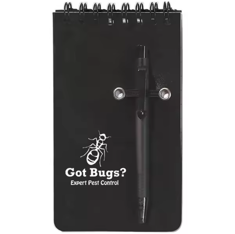 SUPSBL153 Custom Spiral Pocket Jotter with Pen