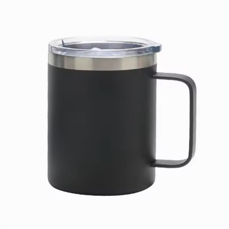 SUPSBL158  Stainless Steel Insulated Coffee Mug with Handle and Lid-12oz