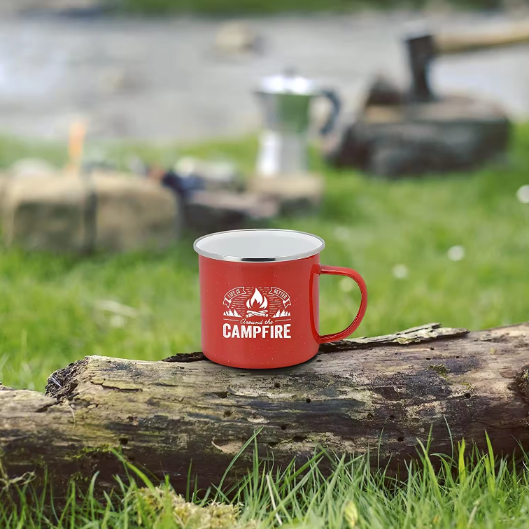 SUPSBL159  Campfire Enameled Metal Coffee Mug