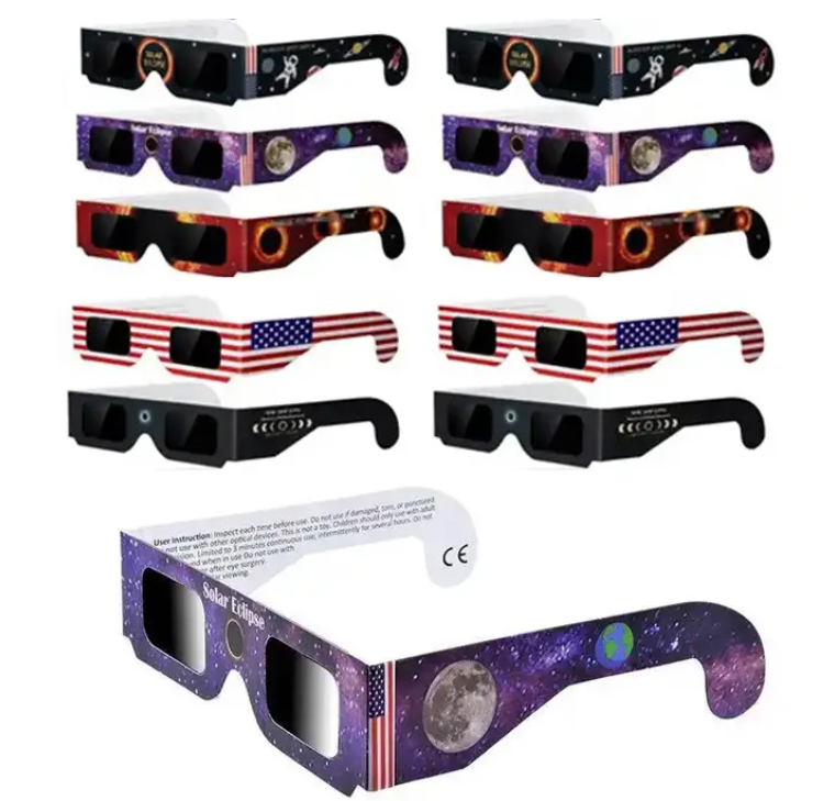 SUPSBL30 Custom Printed Safety Solar Eclipse Glasses