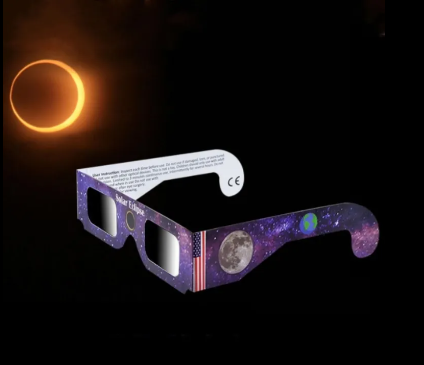 SUPSBL30 Custom Printed Safety Solar Eclipse Glasses