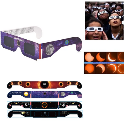 SUPSBL30 Custom Printed Safety Solar Eclipse Glasses