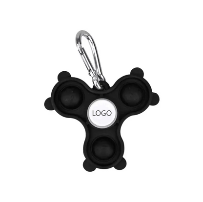 SUPSBL38 Silicone Stress Reliever Spinning Fidget Spinner Toys with Keychain