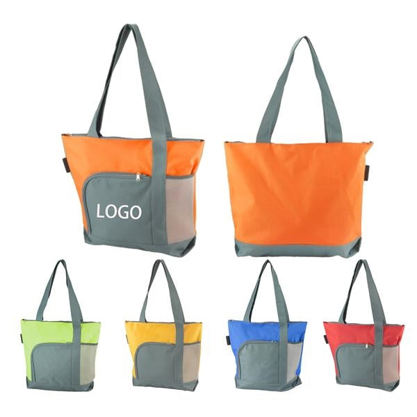 SUPSBL62 Sport Beach Two Tone Zipper Tote Bag