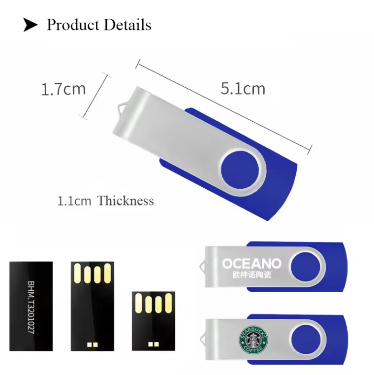 SUPSBL69 4GB Folding USB 2.0 Flash Drive