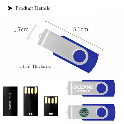 SUPSBL69 4GB Folding USB 2.0 Flash Drive