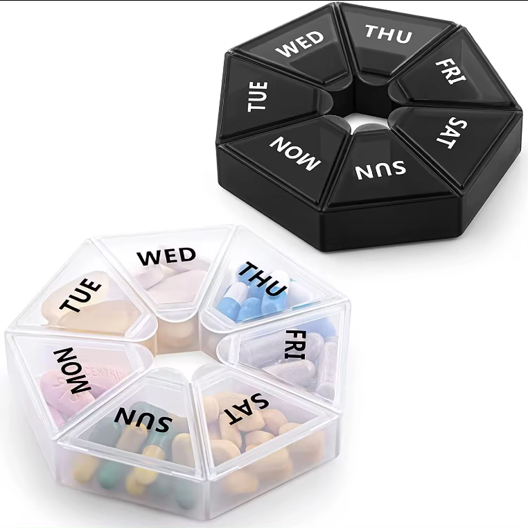 SUPSBL71 Custom Plastic Portable Travel Weekly Pill Box