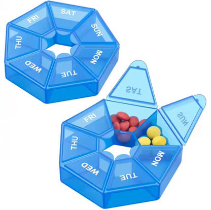 SUPSBL71 Custom Plastic Portable Travel Weekly Pill Box