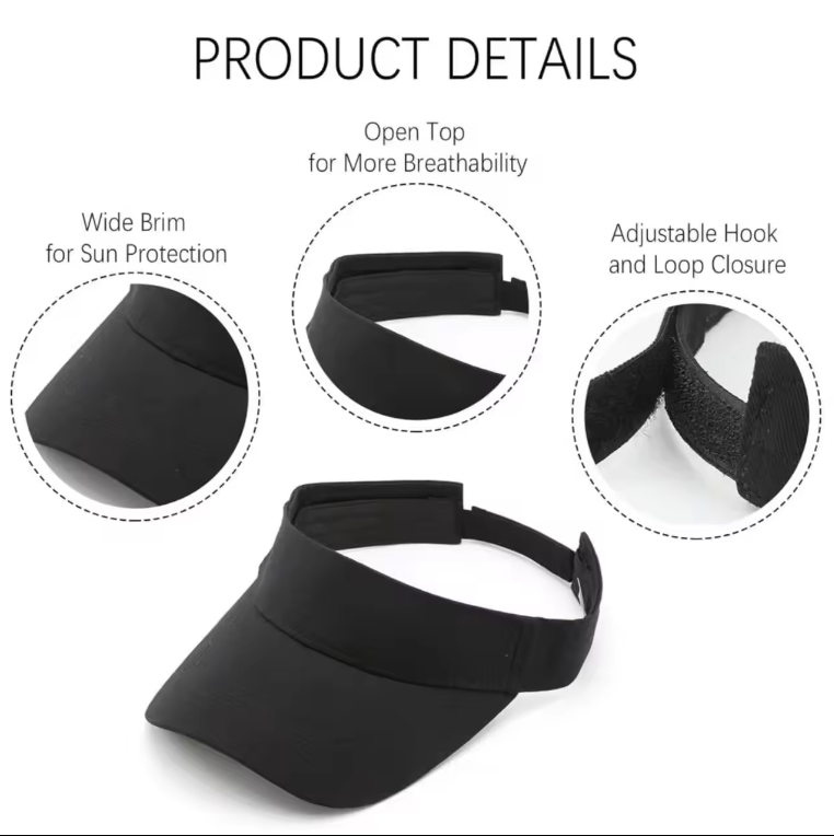 SUPSBL91 Sports Visor Caps With Adjustable Strap