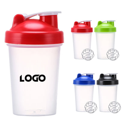 SUPSCH005 400ml Round Polypropylene Stainless Steel Protein Shaker Bottle