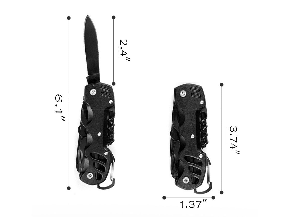 SUPSCW10 Pocket Knife, 13 in 1 Multi tool Folding Utility Plier, Bottle Opener Saw Screwdrivers Bottle Opener, For Camping Survival Hunting Fishing Hiking, Gifts for Men Dad