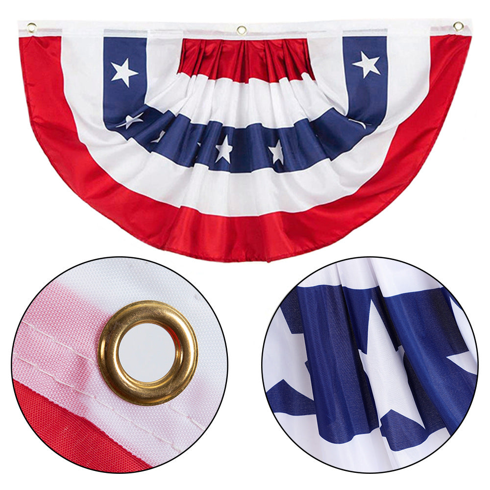 SUPSED16 USA Pleated Fan Flag