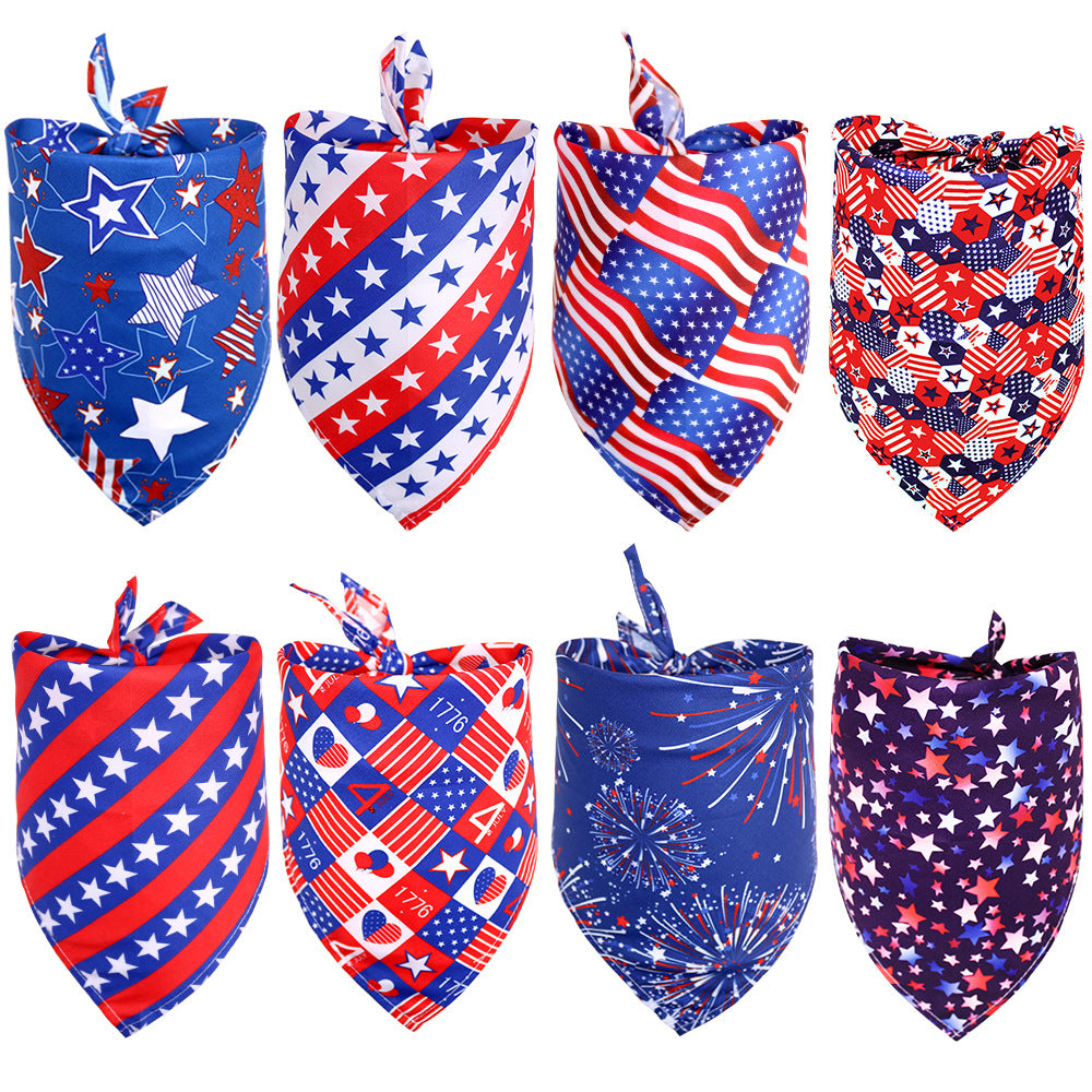 SUPSED20 Dog Bandanas pets saliva towel scarf