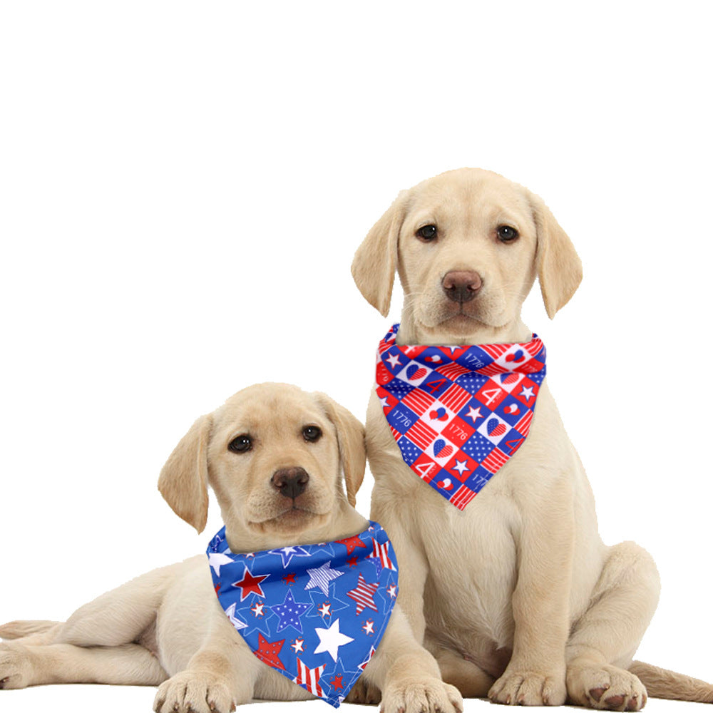 SUPSED20 Dog Bandanas pets saliva towel scarf