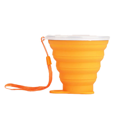 SUPSED26 9 OZ Silicone Collapsible Travel Cup with Lids