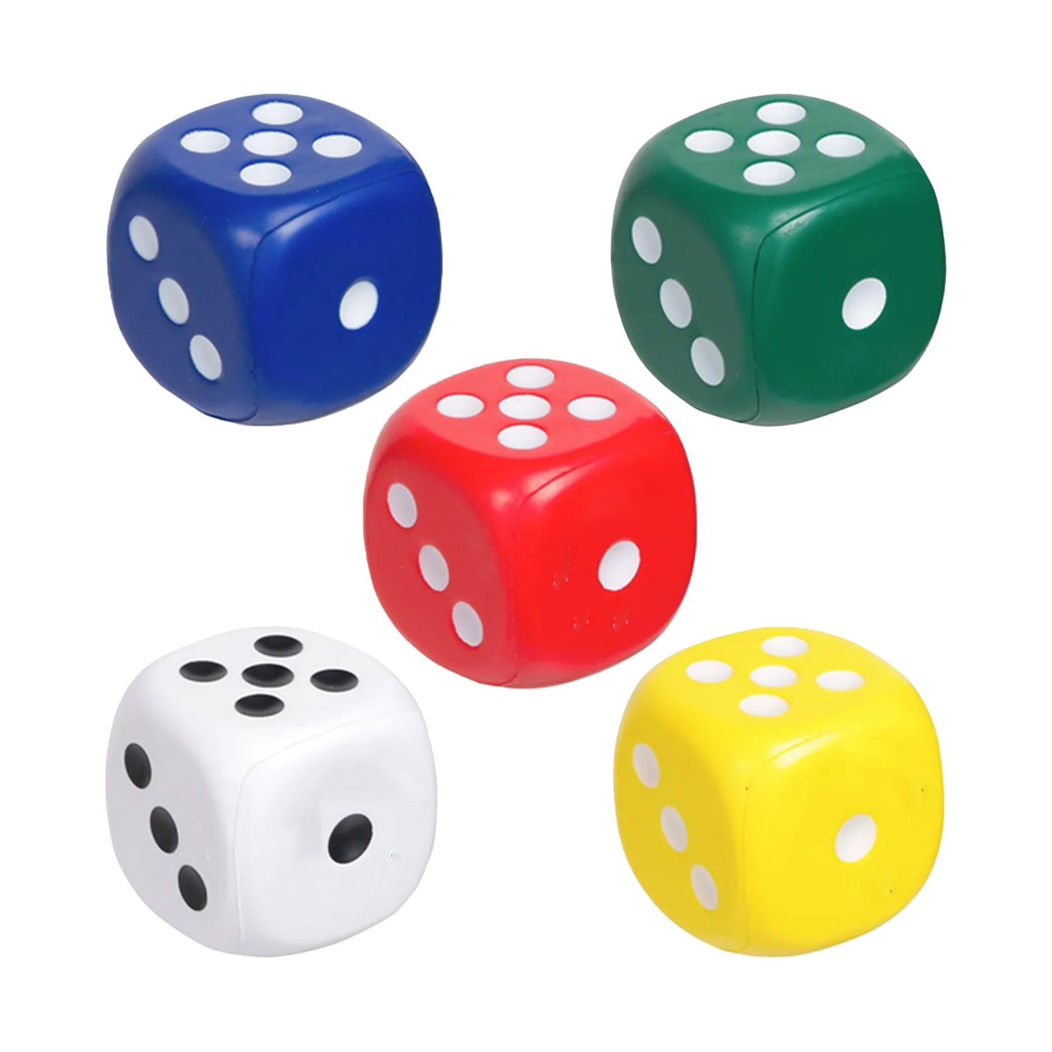 SUPSED50 PU Dice Shape Stress Reliever Balls