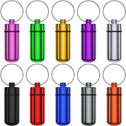 SUPSJC28 Metal Pill Box With Keychain