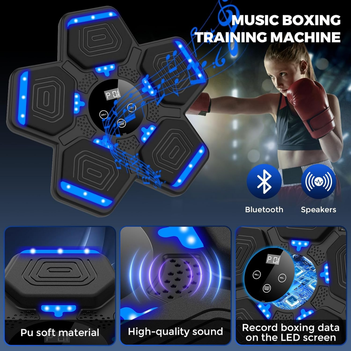 SUPSJC68 Music Boxing Machine With Boxing Gloves