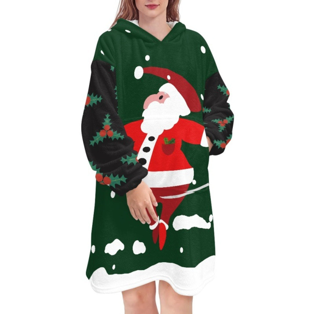 SUPSJY16 Christmas Cotton Hoodie Blanket