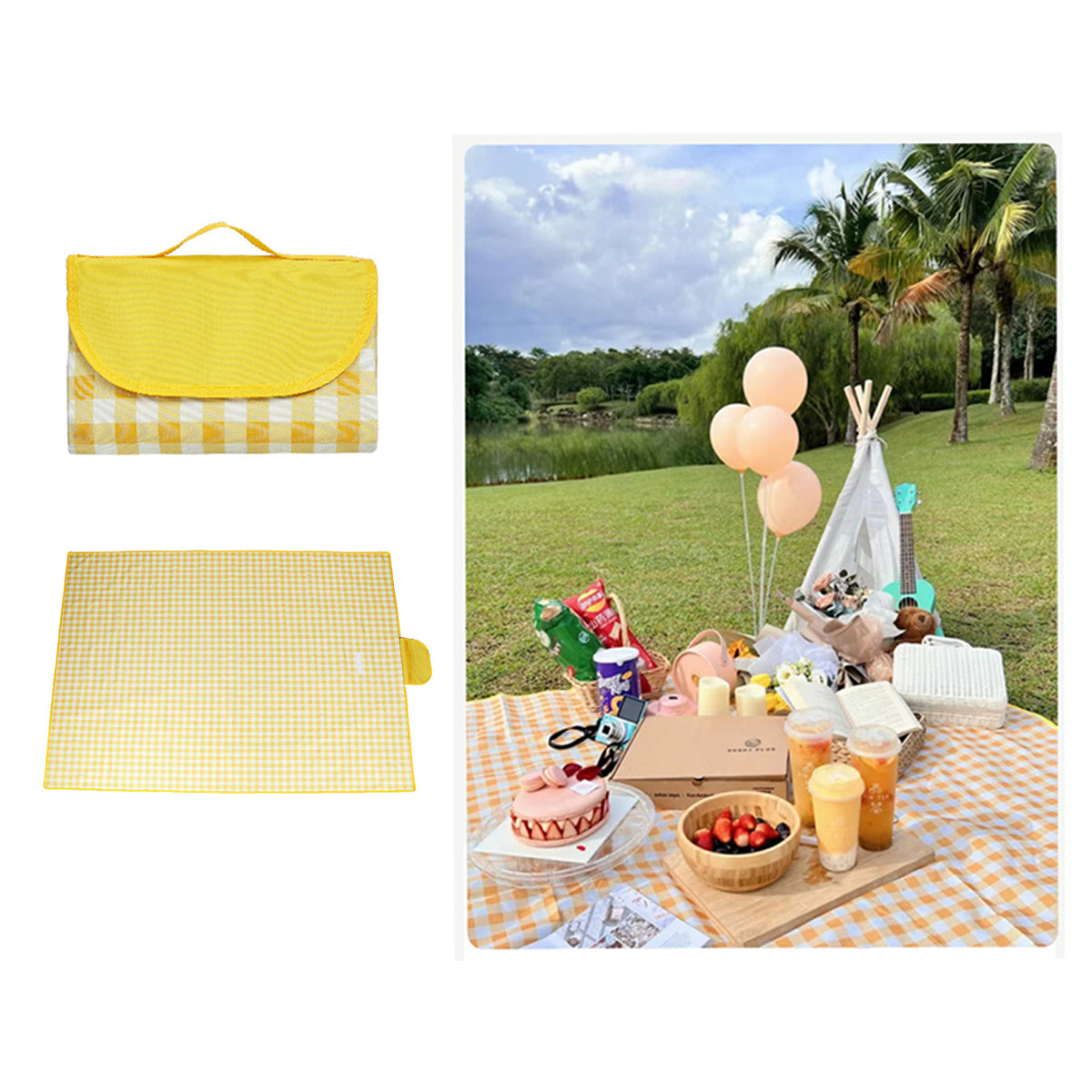 HUPSRC01 Extra Large Foldable Picnic Blanket