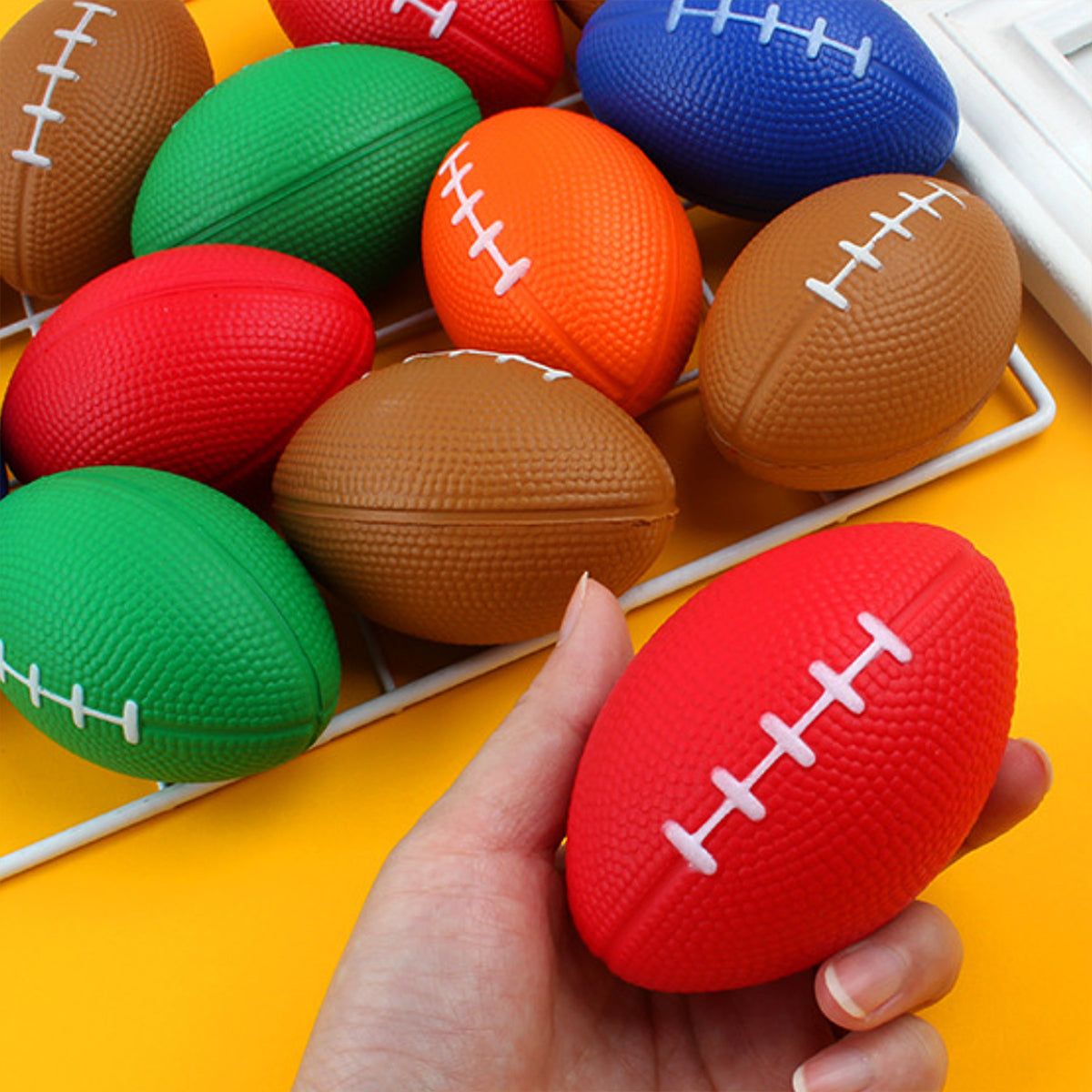 SUPSRC12 Gridiron Stress Ball 1 Color Imprint