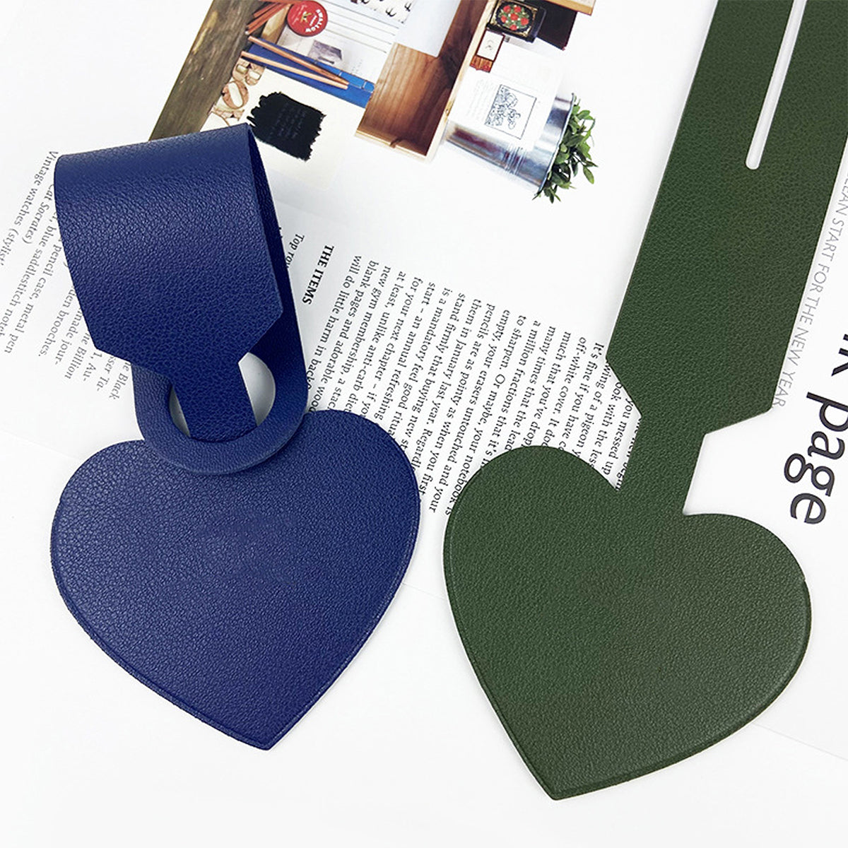 HUPSRC23 Heart Shape Traveler PU Leather Luggage Tag